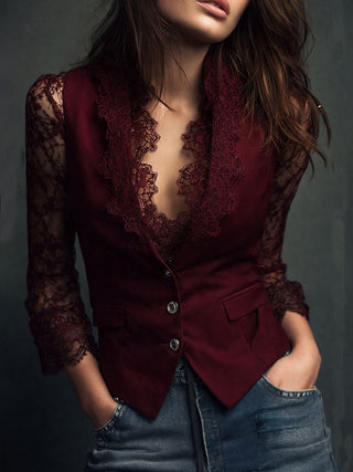 Noémie | Blazer mit semi-transparenten Ärmeln