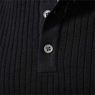 Kron | Geripptes Henley-Shirt