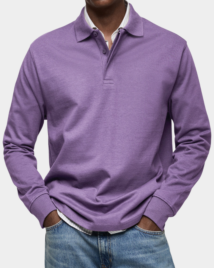 Lucca | Premium-Polohemd mit langen Ärmeln – italienische Eleganz und Komfort