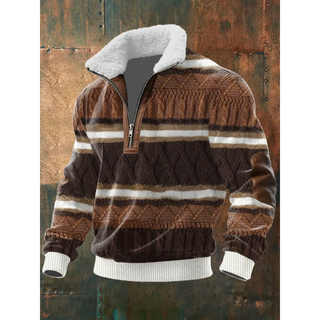 Varel | Fleece-Pullover mit Reißverschluss und hohem Kragen