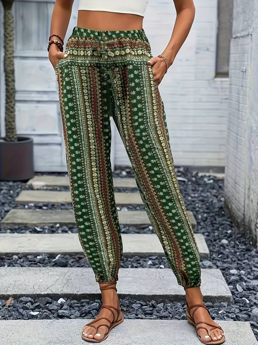 Amelie | Hochsitzende Hose – Boho-Chic für Deine Garderobe