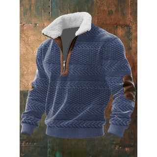 Varel | Fleece-Pullover mit Reißverschluss und hohem Kragen