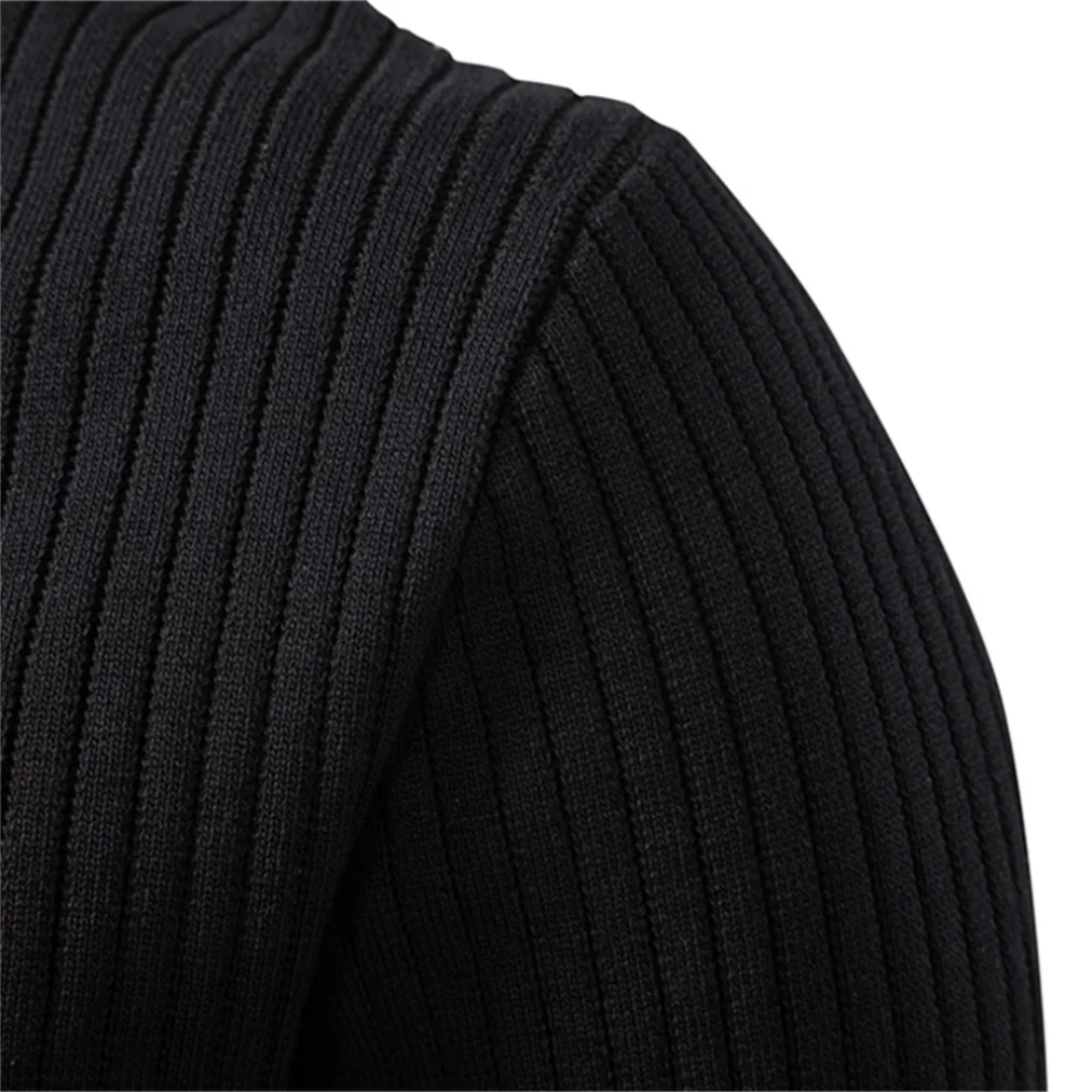 Kron | Geripptes Henley-Shirt