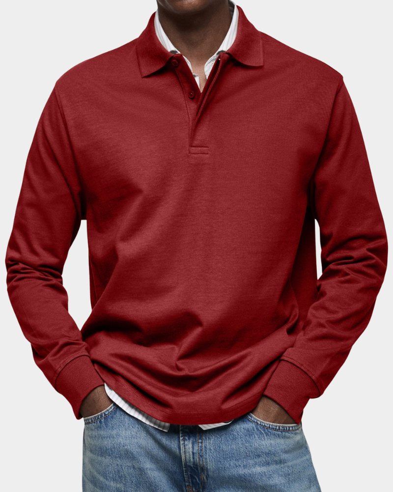 Lucca | Premium-Polohemd mit langen Ärmeln – italienische Eleganz und Komfort