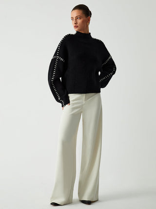 Carys | Lässiger Mock Neck Pullover