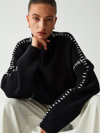 Carys | Lässiger Mock Neck Pullover