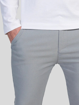Felix Slim-Fit-Stretchhose für Herren – Hellgrau