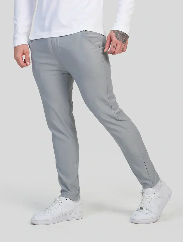 Felix Slim-Fit-Stretchhose für Herren – Hellgrau