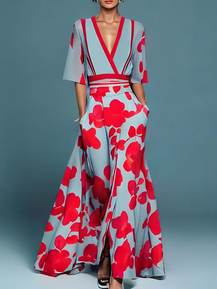Kleid Damen Floral Regular Fit Elegant Freizeit &amp; Festlich