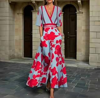 Kleid Damen Floral Regular Fit Elegant Freizeit &amp; Festlich