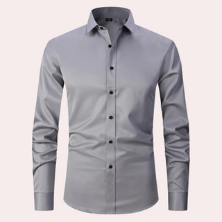 Herren Langarmhemd | Button-Down Kragen
