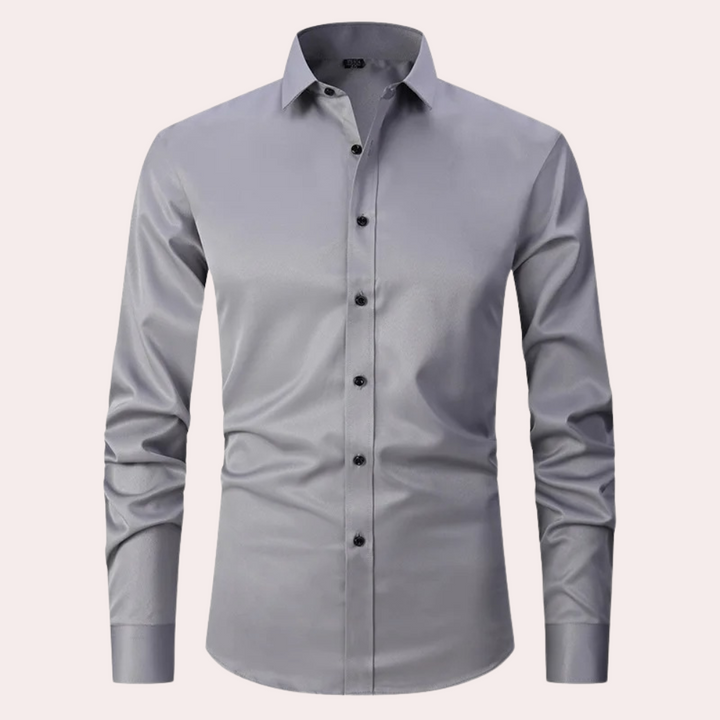 Herren Langarmhemd | Button-Down Kragen