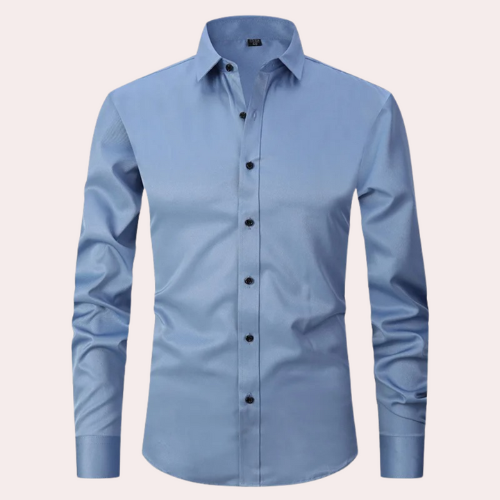 Herren Langarmhemd | Button-Down Kragen