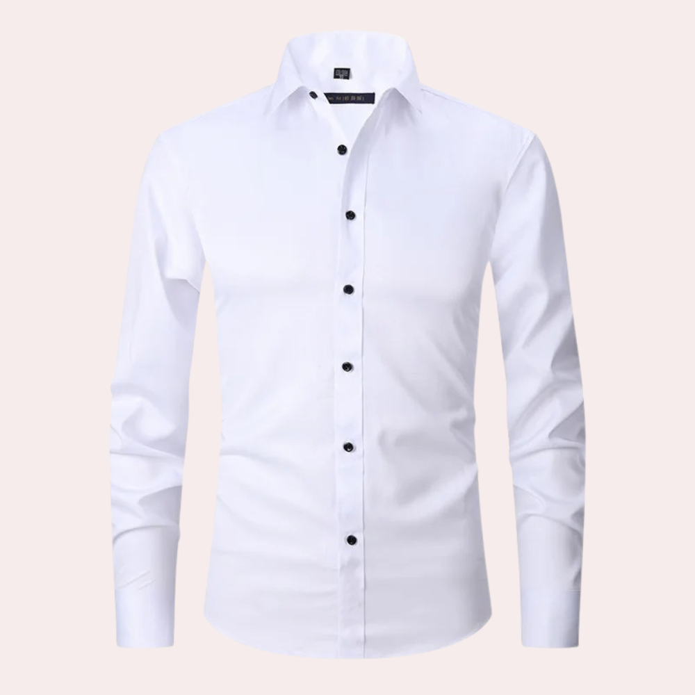 Herren Langarmhemd | Button-Down Kragen