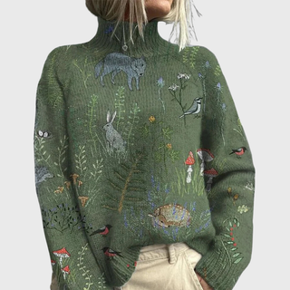 Guinevere | Gemütlicher hochgeschnittener Strickpullover