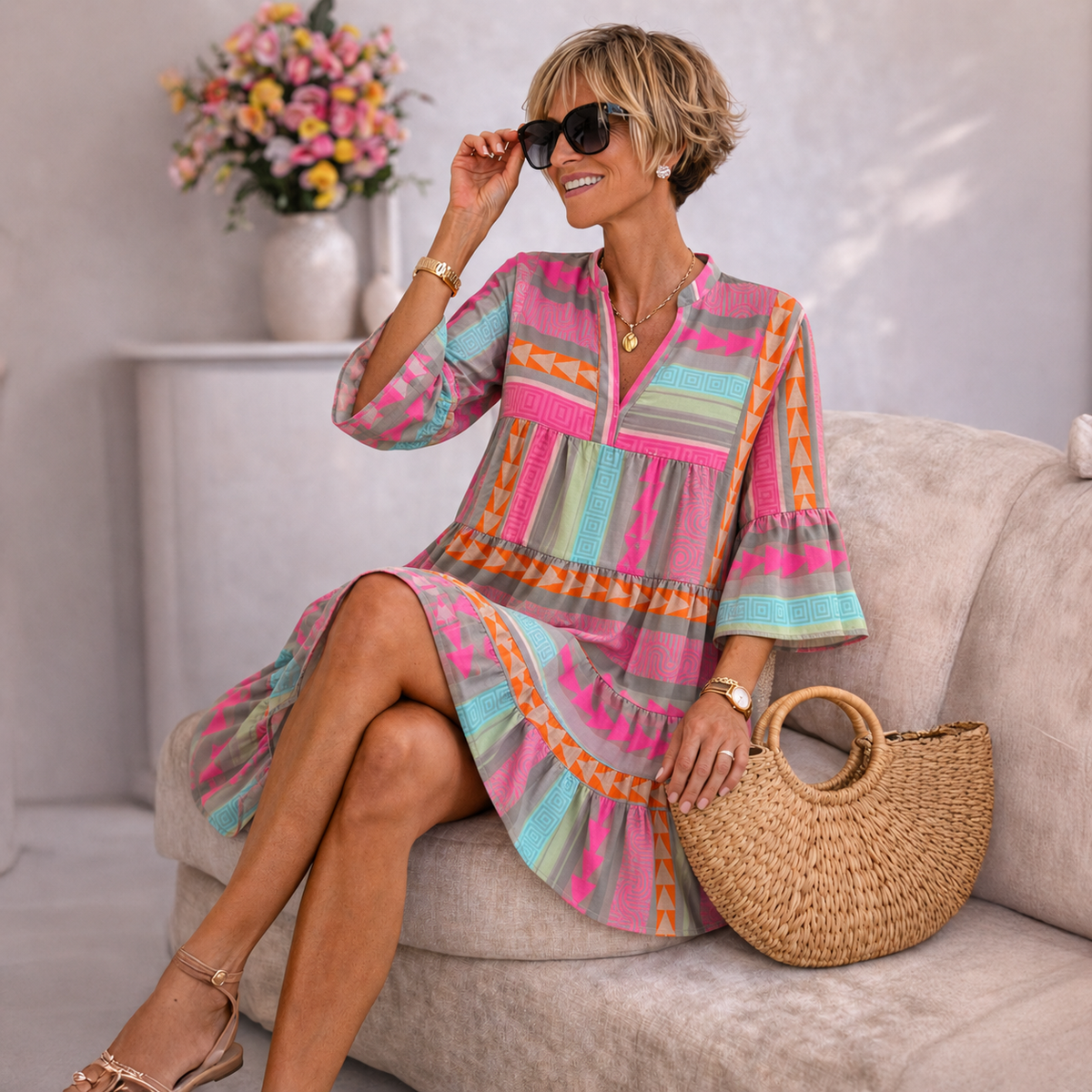 Carmen | Farbenfrohes Sommerkleid