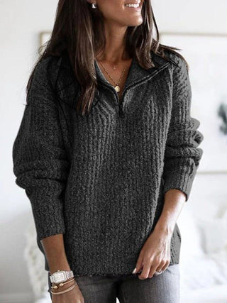 Greta | Entspanntes Quarter-Zip Sweatshirt