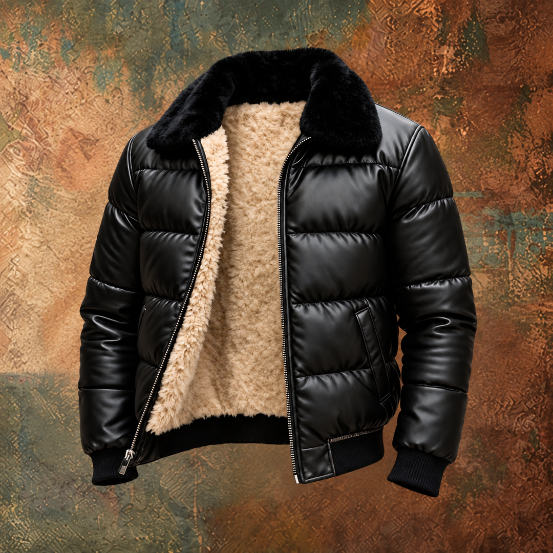 Henrik | Warme, gepolsterte Jacke im Vintage-Stil