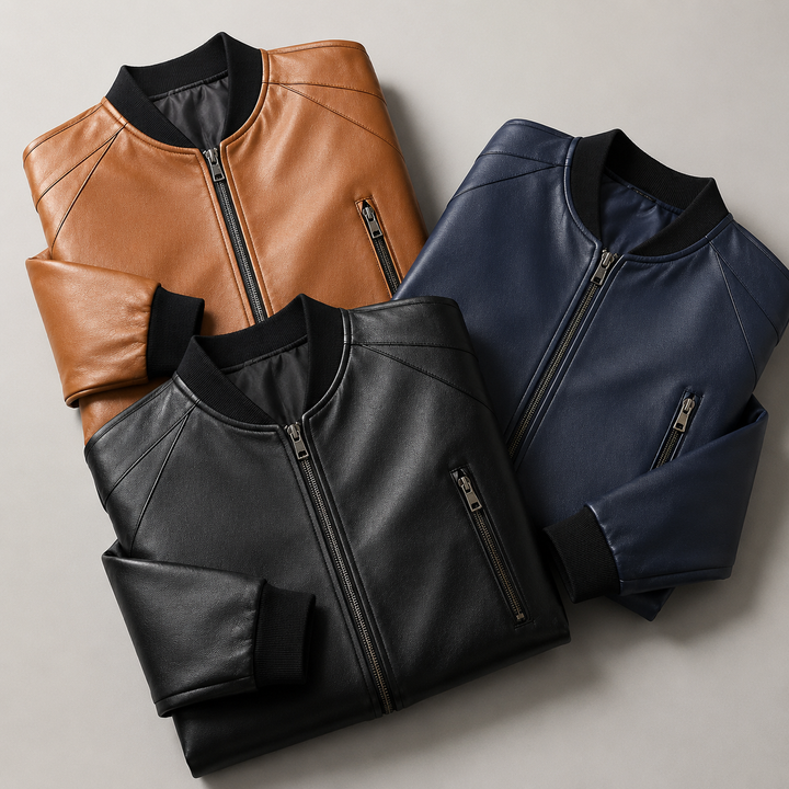 Domenico Leder-Bomberjacke
