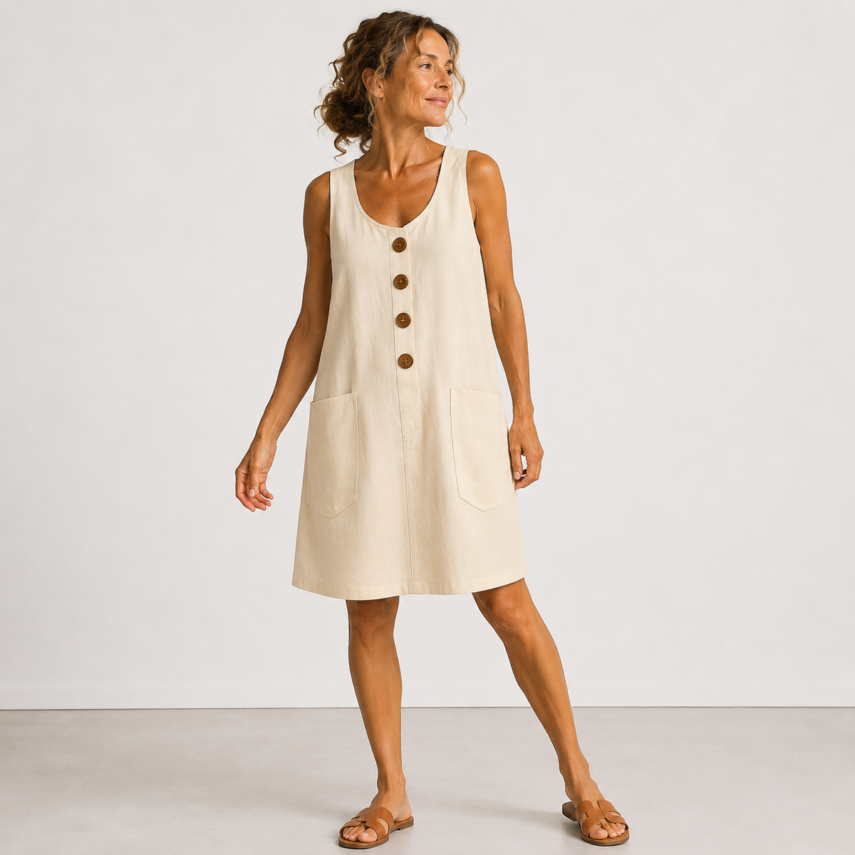 Maud | Ärmelloses Sommerkleid mit Taschen