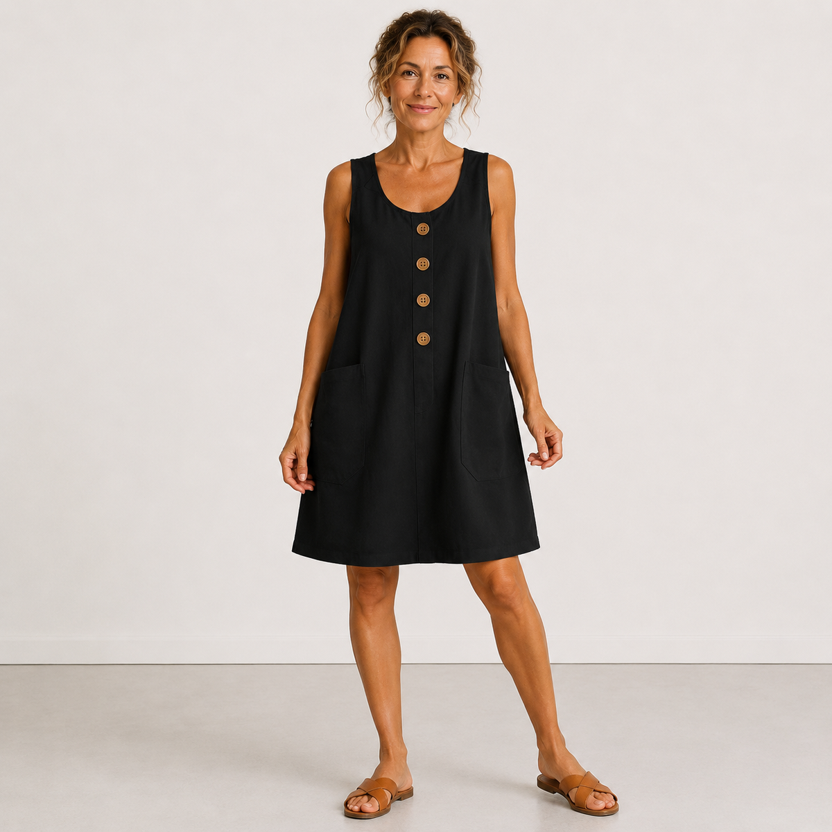 Macey | Sommerkleid aus Baumwolle und Leinen