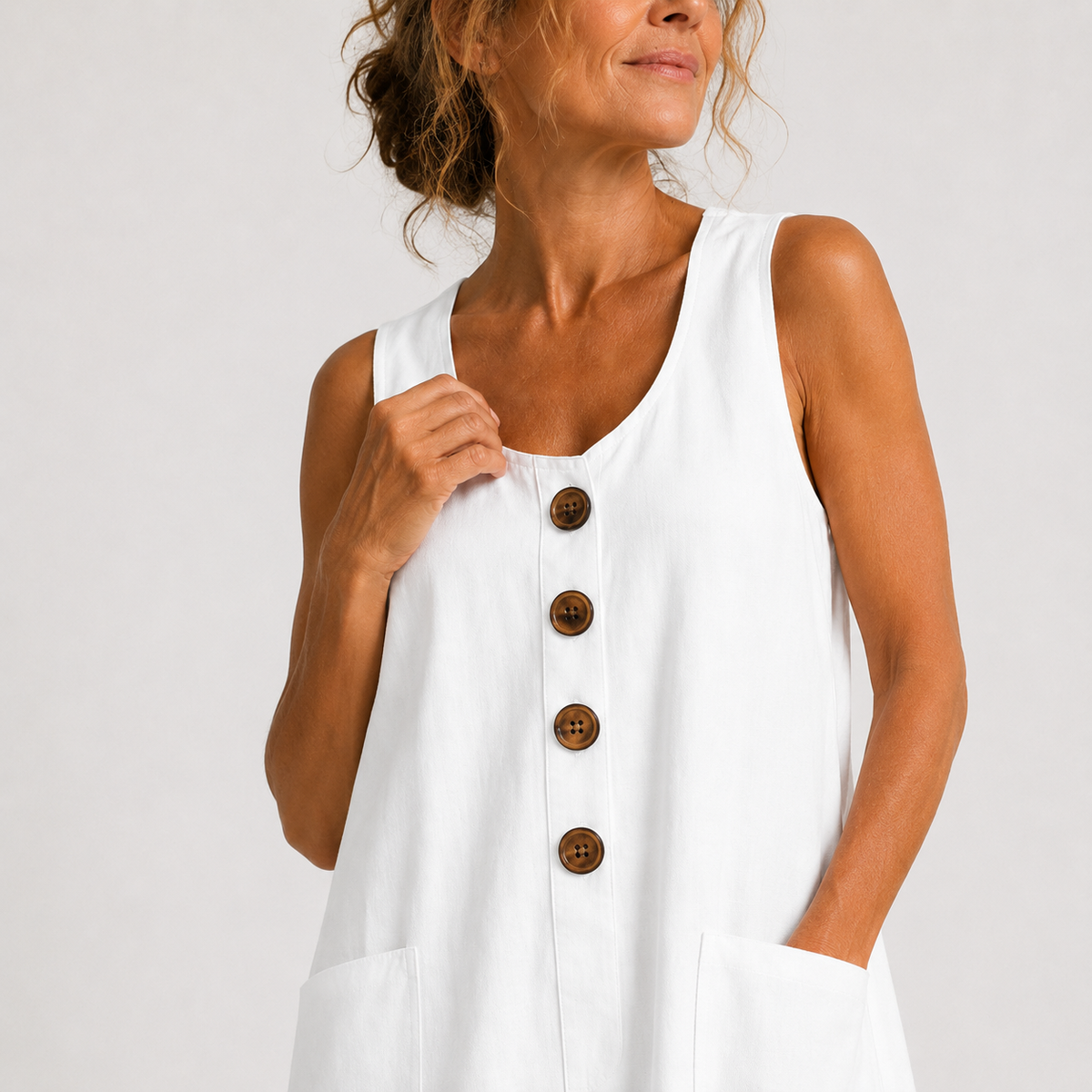 Maud | Ärmelloses Sommerkleid mit Taschen