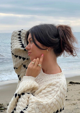 Faye | Strukturierter Rundhalsausschnitt Pullover