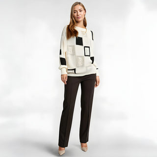 Freya | Gemusterter, Bequemer Pullover