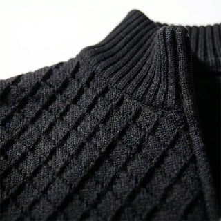 James | Herren Strickjacke mit Reißverschluss und hohem Kragen