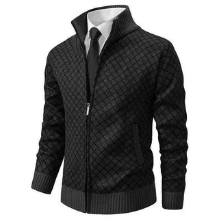 James | Herren Strickjacke mit Reißverschluss und hohem Kragen
