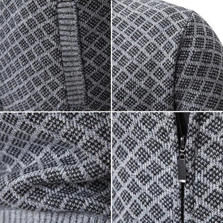 James | Herren Strickjacke mit Reißverschluss und hohem Kragen