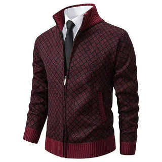 James | Herren Strickjacke mit Reißverschluss und hohem Kragen