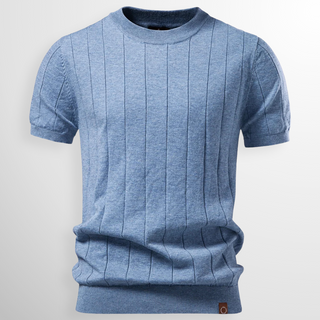 Luca | Luxuriöses T-Shirt mit Rippstruktur