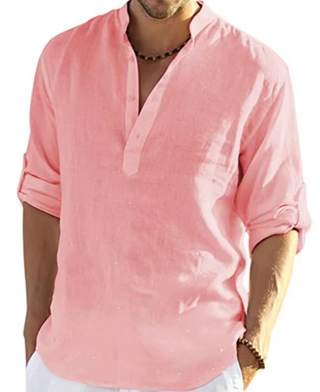 Herren Sommer Henley Shirt | Langarm