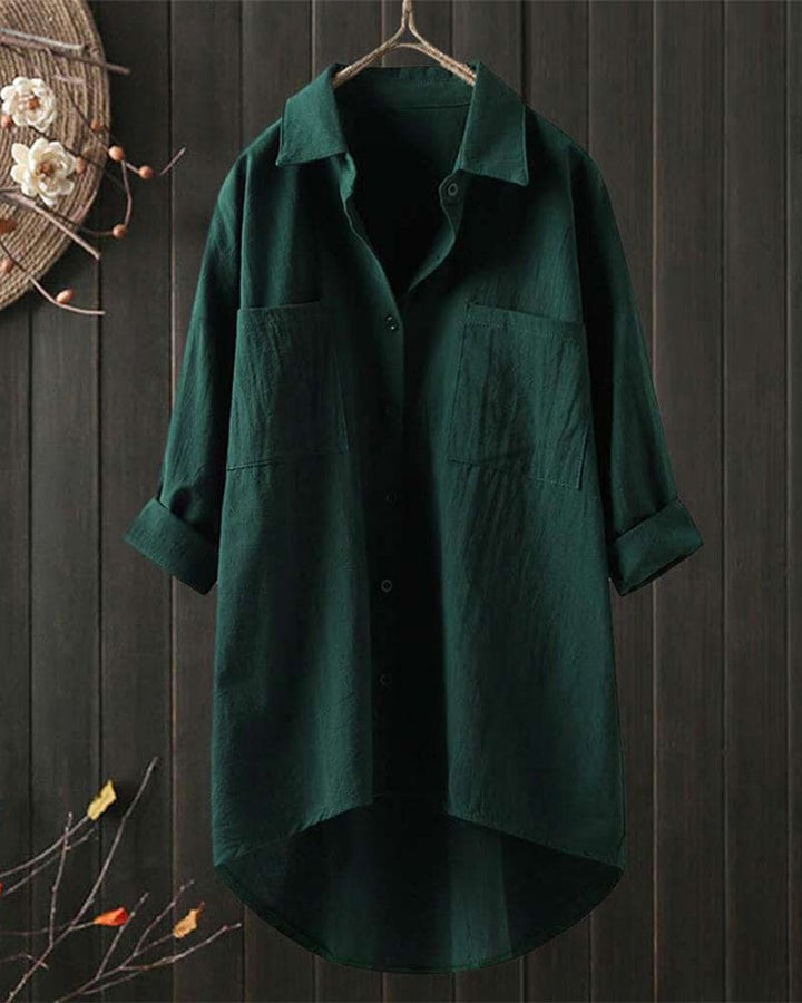 Bluse Damen Locker &amp; Elegant Langarm Hemd für Frühling &amp; Alltag Hochwertig