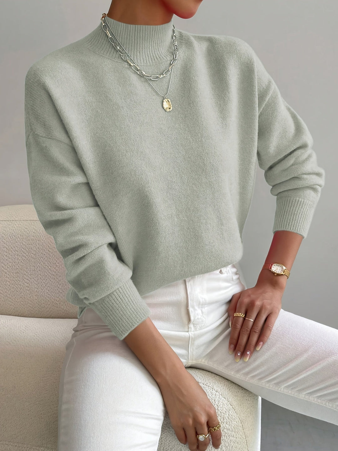Harper | Weicher Stehkragenpullover