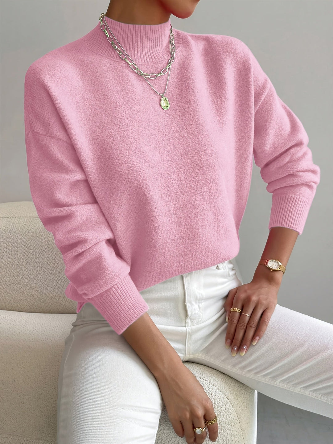 Harper | Weicher Stehkragenpullover