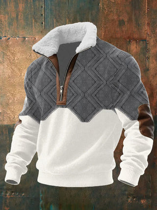 Varel | Fleece-Pullover mit Reißverschluss und hohem Kragen