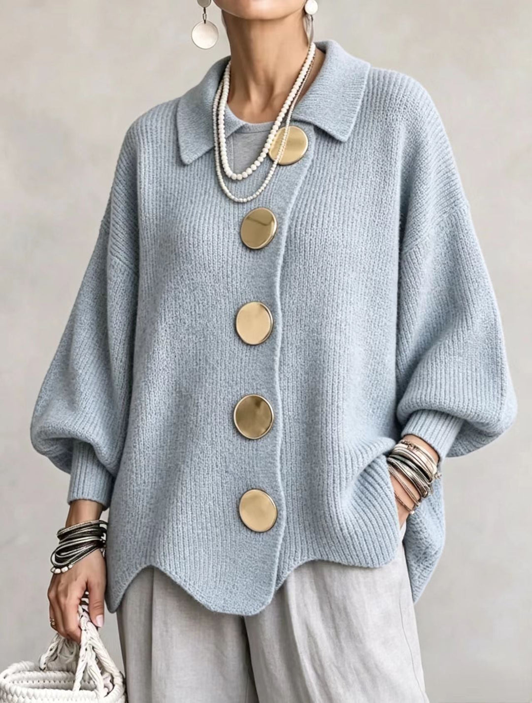 Victoire | Übergroßer Kragen-Cardigan
