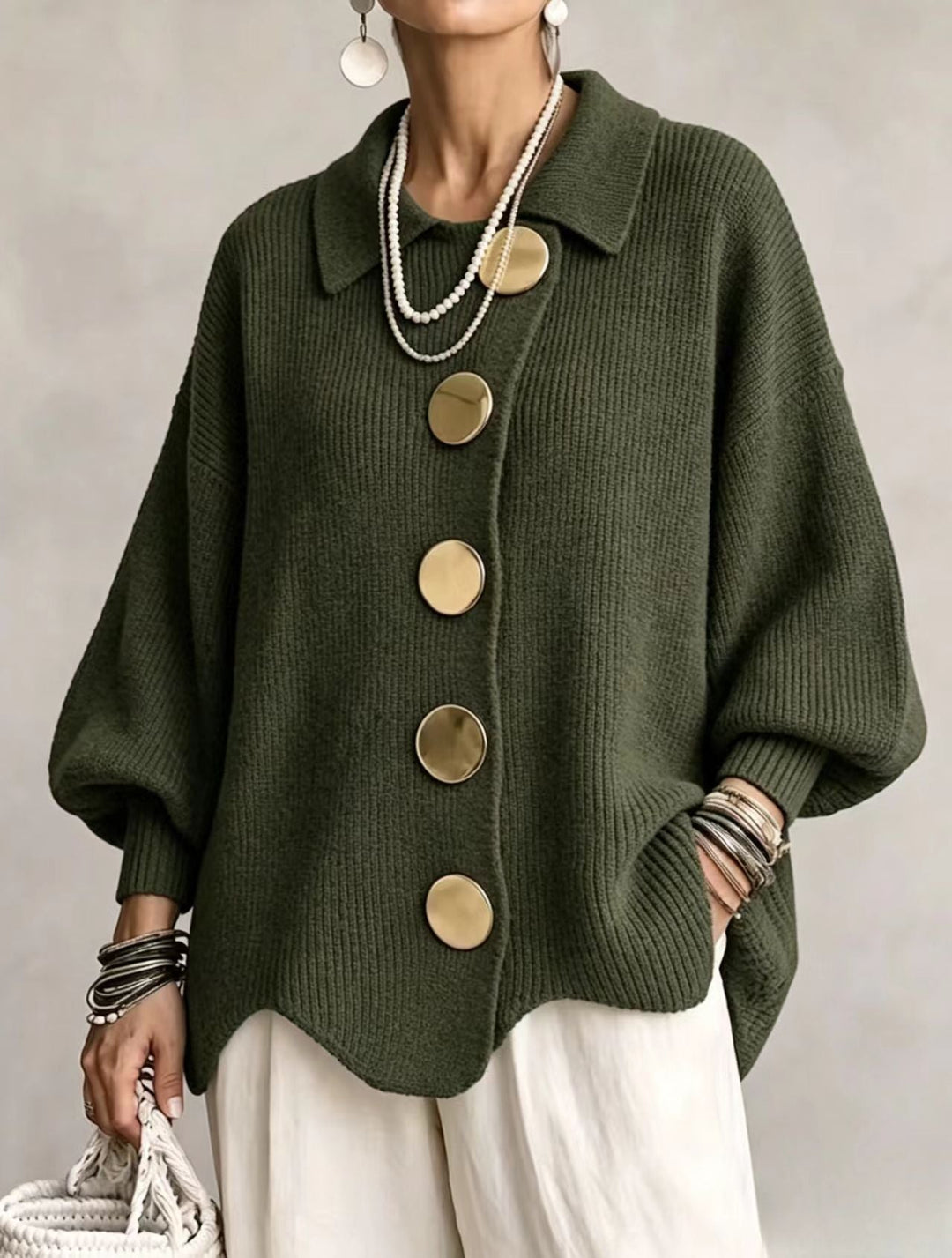 Victoire | Übergroßer Kragen-Cardigan
