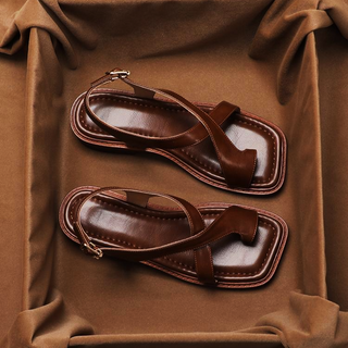 Ledersandalen Damen Verstellbar Freizeit Sommer Komfort