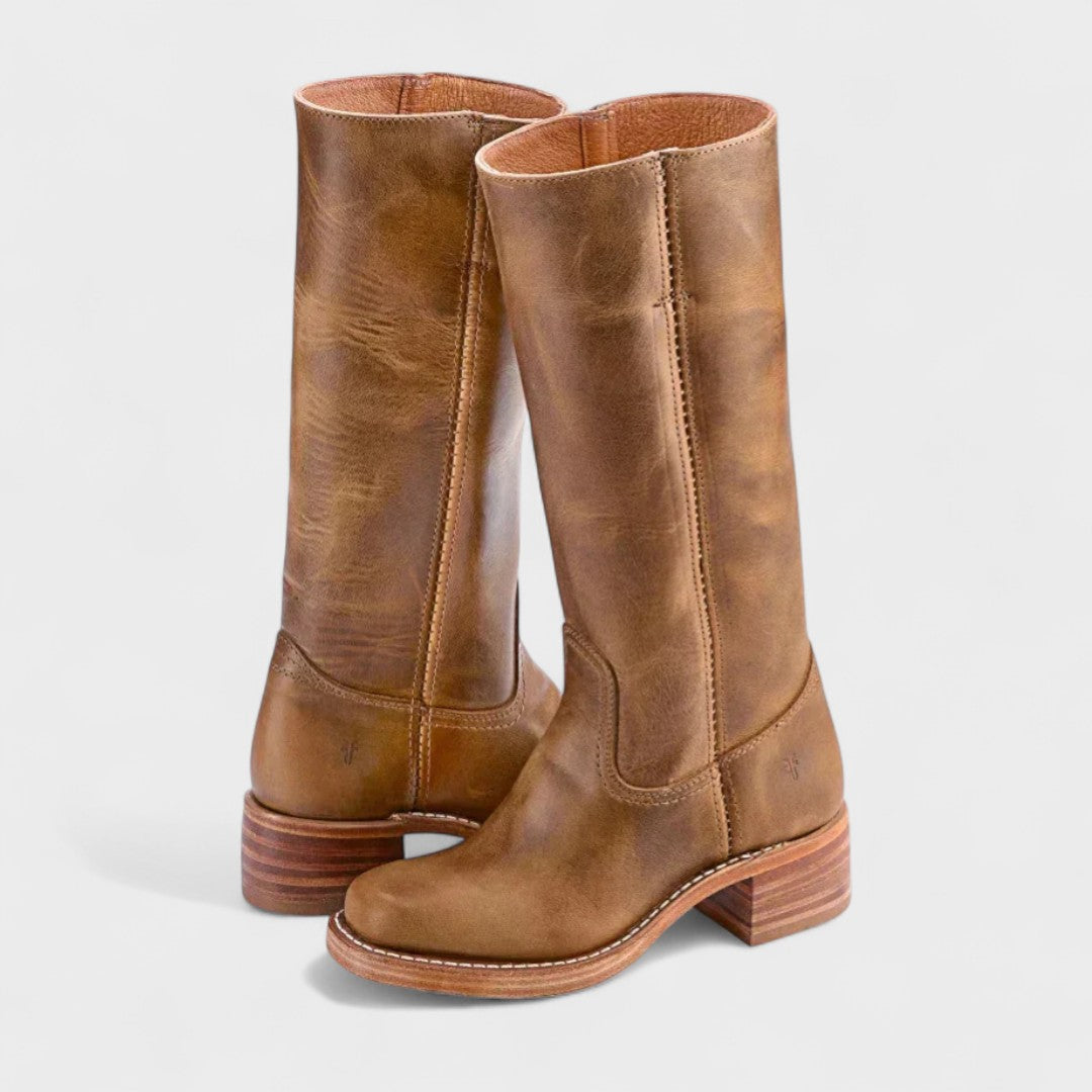 Aria | Damen gepolsterte Slip-On klassische Cowboy-Stiefel