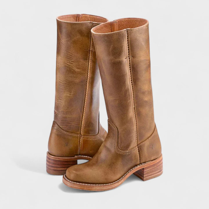 Aria | Damen gepolsterte Slip-On klassische Cowboy-Stiefel
