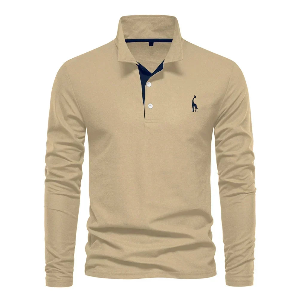 Kron | Luxuriöses Poloshirt mit langen Ärmeln