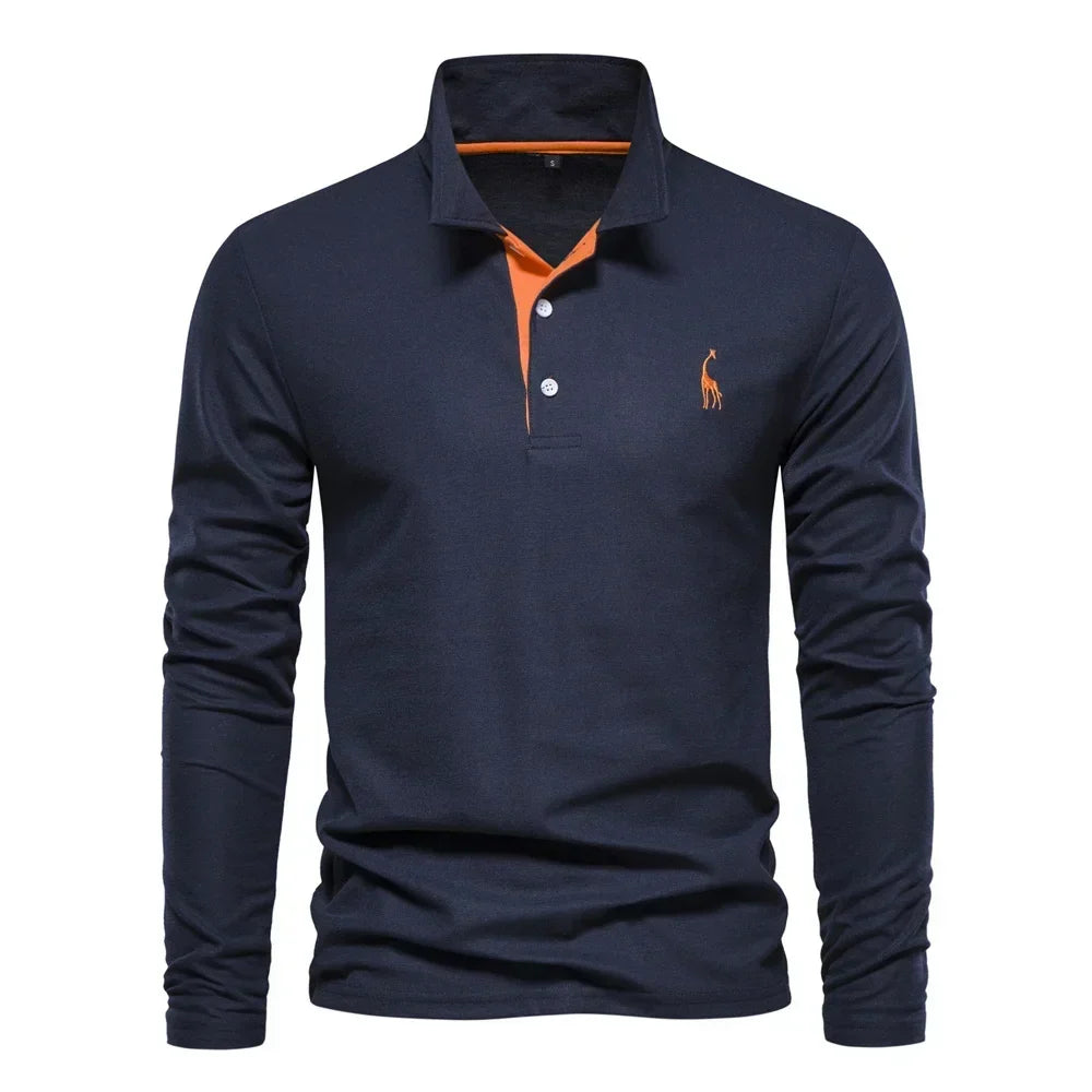 Kron | Luxuriöses Poloshirt mit langen Ärmeln