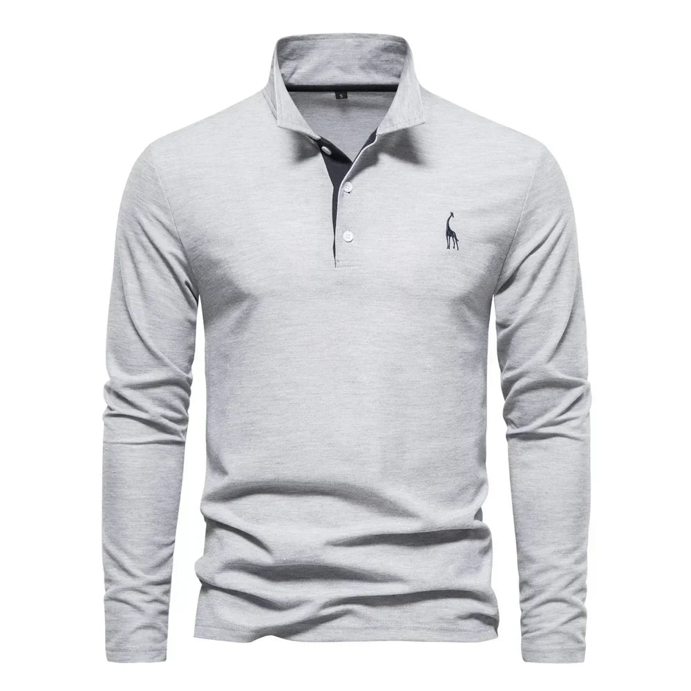 Kron | Luxuriöses Poloshirt mit langen Ärmeln