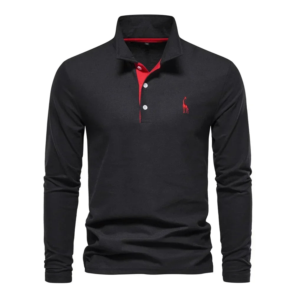 Kron | Luxuriöses Poloshirt mit langen Ärmeln