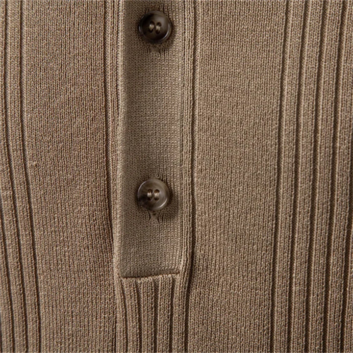Kron | Geripptes Henley-Polo