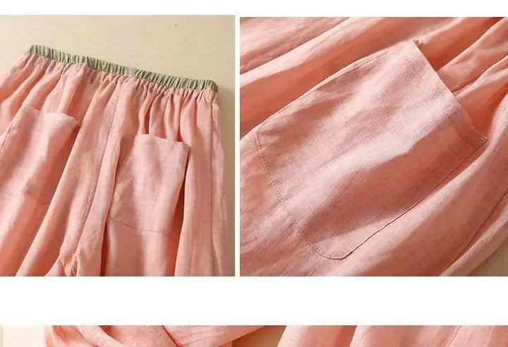 Damen Stoffhose Relaxed Fit Freizeit Sommer