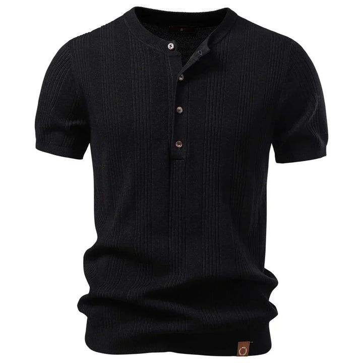 Kron | Geripptes Henley-Polo